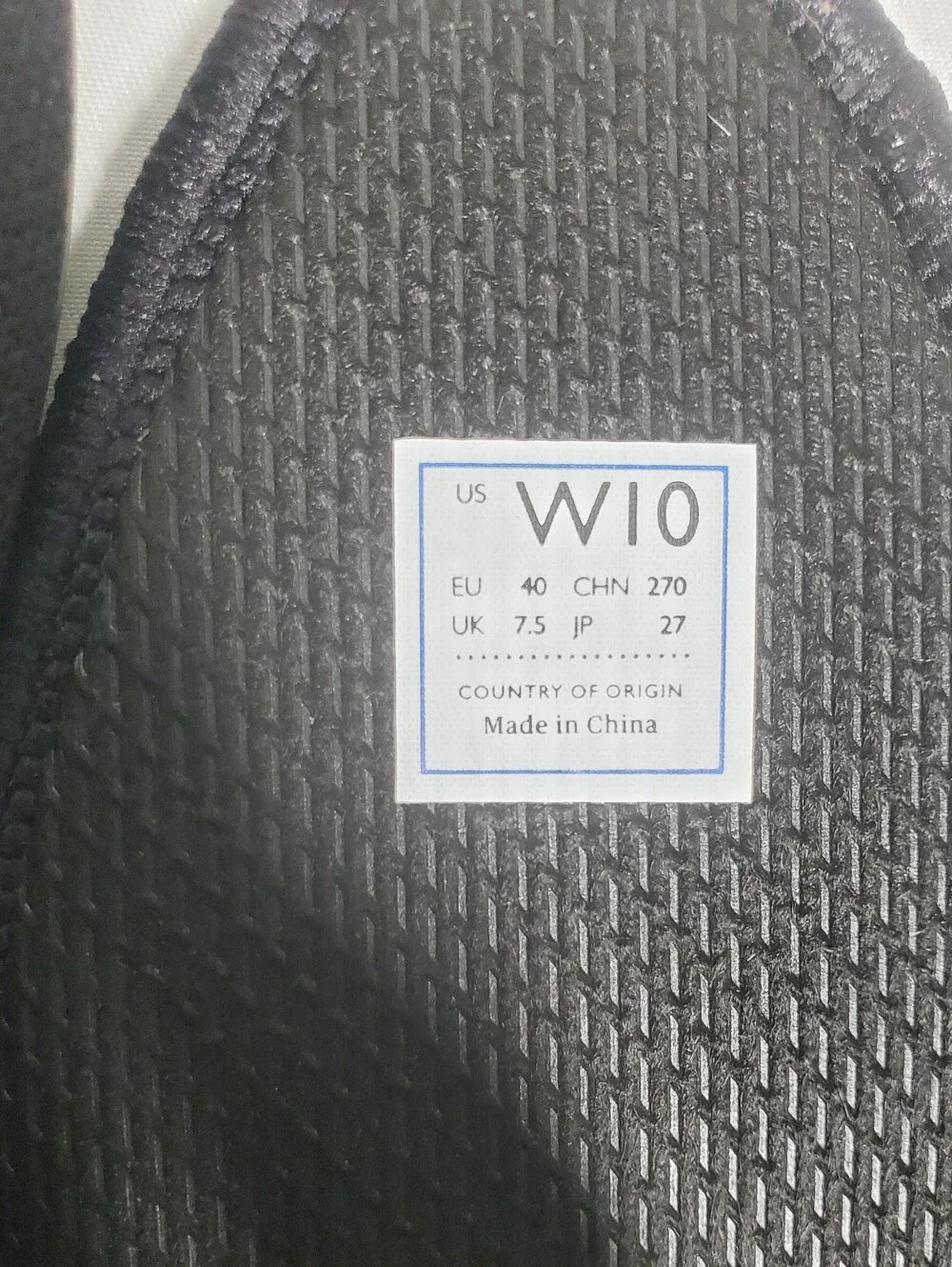 Rothy's NWOB The Square Mary Jane Flats Black with Blue Accent Size W10